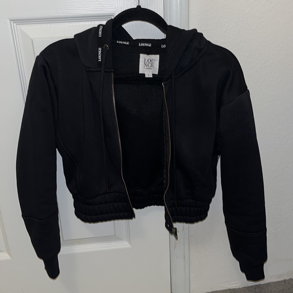 Lounge Apparel Black Hoodie View 3